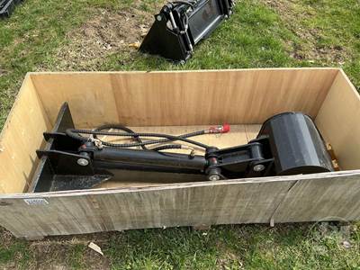 Unused AGT Backhoe Attachment, Mini Skid Steer Mount, 12 Inch Bucket