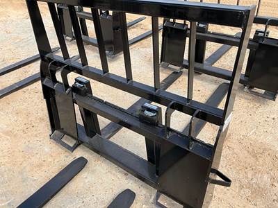 Unused AGT SA-100 Skid Steer Forks with Mast, 48" Forks