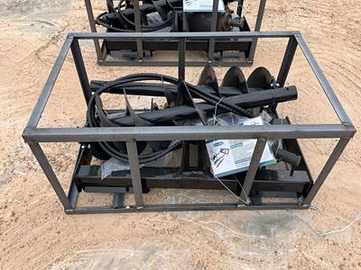 Unused AGT SSECAGY Skid Steer Hydraulic Auger Attachment with Bits 6", 12", 14"
