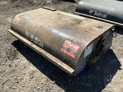 Used Bobcat Sweeper Broom Bucket 72 Inch Universal Skid Steer Mount