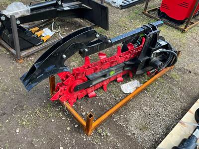 Unused 2025 Future FT-X380 6" Trencher Attachment, Mini Skid Steer Mount, 38" Depth