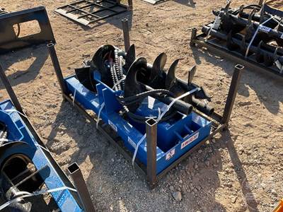 GIYI Hydraulic Auger Skid Steer Attachment, 45" & 8" with 12"/16" Augers