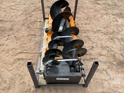 GIYI Universal Skid Mount Auger Bit Skid Steer Attachment