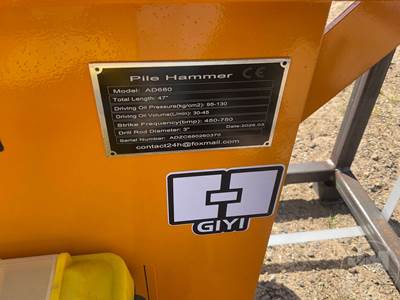 2026 GIYI AD680 45 Inch Hydraulic Hammer Skid Steer Attachment