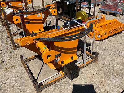 2026 GIYI AD680 Post Driver Skid Steer Attachment, Universal Skid Mount