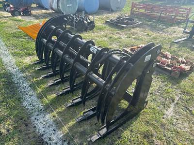 Unused GIYI CLG72 72 Inch Dual Cylinder Grapple Bucket Skid Steer Attachment