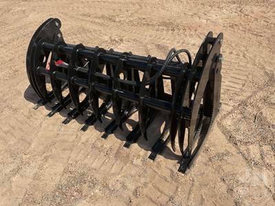 Used 2026 GIYI CLG72 72" Dual Cylinder Grapple Bucket, Universal Skid Steer Mount