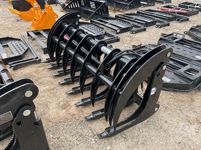 Unused GIYI CLG72 72" Dual Cylinder Grapple Bucket, Universal Skid Mount