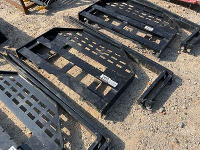 GIYI DHC Skid Steer Forks with Mast, Universal Skid Mount
