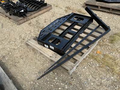 2026 GIYI DHC 59 Inch Forks Skid Steer Attachment, Universal Skid Mount
