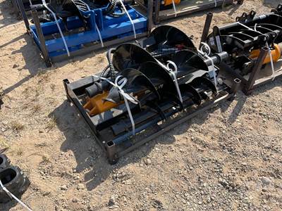 GIYI GY-AG70 Hydraulic Skid Steer Auger, 8" with 12" & 16" Bits