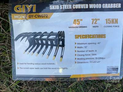 GIYI GY-CLG72 Skid Steer Attachment