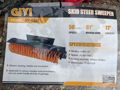 GIYI GY-SE61 Skid Steer Attachment