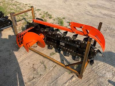 GIYI GY-X39 34" Trencher Mini Skid Steer Attachment, 8" x 39" Trenching