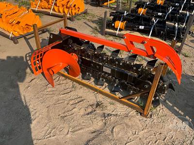 GIYI GY-X39 34" Trencher Mini Skid Steer Attachment, 8" Width, 39" Depth