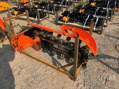 GIYI GY-X39 34" Trencher Mini Skid Steer Attachment, 8" Width 39" Depth