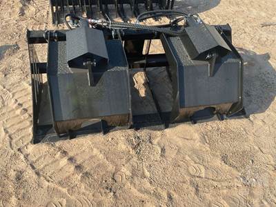 2026 GIYI HWG7 72" Dual Cylinder Grapple Bucket Skid Steer Attachment