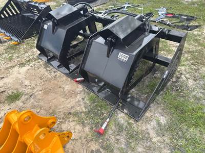 Unused GIYI HWG72 72" Dual Cylinder Grapple Bucket Skid Steer Attachment