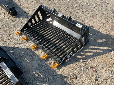 GIYI RB44 44 Inch Rock Bucket, Mini Skid Steer Mount