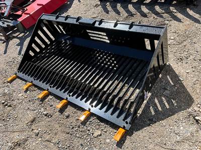 GIYI RB66 66" Rock Bucket, Universal Skid Steer Mount