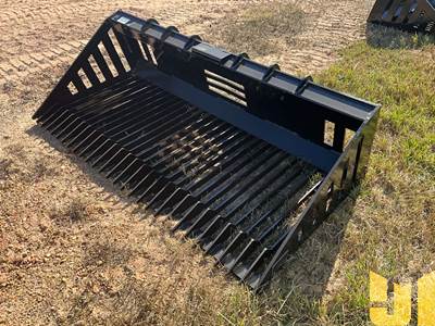 GIYI RB66 66" Rock Bucket, Universal Skid Steer Mount