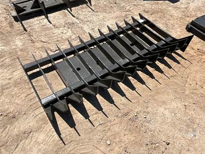 KC 70 Inch Root Rake, Unused Universal Skid Steer Mount