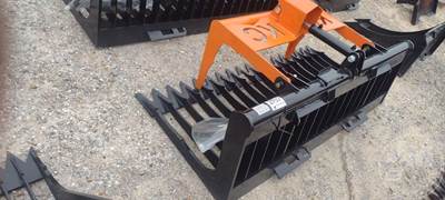 KC 76 Inch Rock Grapple Bucket, Universal Skid Steer Mount