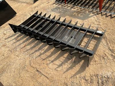 KC 72 Inch Root Rake Skid Steer Attachment, Universal Mount