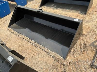 KC 90 Inch Smooth Bucket Skid Steer Attachment, Universal Skid Mount