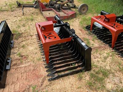 KC 75 Inch Rock Grapple Bucket, Universal Skid Mount