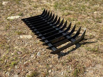 KC 70" Root Rake Skid Steer Attachment, Universal Mount