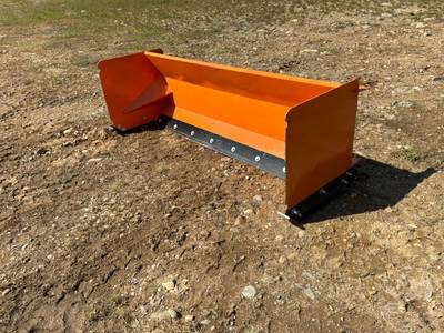 KC 96 Inch Snow Pusher Skid Steer Attachment, Universal Skid Mount