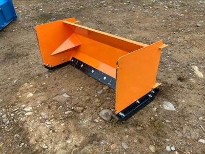 KC 72 Inch Snow Pusher, Universal Skid Steer Mount