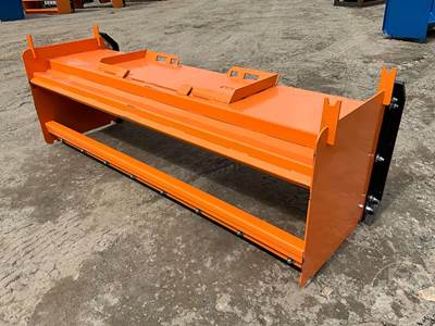 KC 96 Inch Snow Pusher, Universal Skid Mount with Pull Back Bar