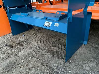 KC 96 Inch Snow Pusher Skid Steer Attachment, Universal Mount w/ Pull Back Bar