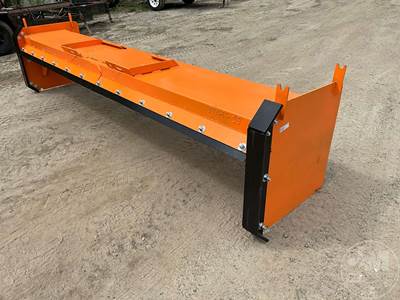 2026 KC 144 Inch Snow Pusher, Universal Skid Steer Mount with Steel Blade
