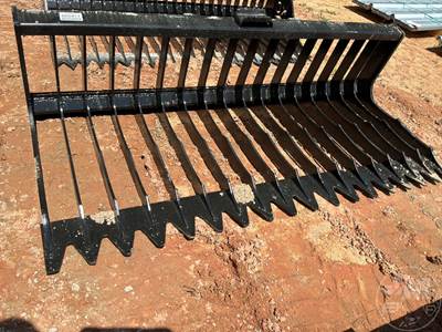 Unused KC 75 Inch Rock Bucket Skid Steer Attachment, Universal Mount, Lowside