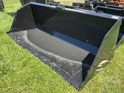 KC High Capacity Bucket Skid Steer Attachment, 85 Inch, Universal Skid Mount