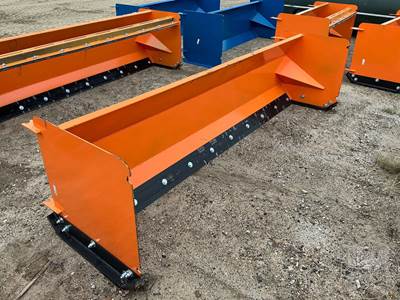 KC QT-SP-10-23 10 ft Snow Pusher Skid Steer Attachment, Universal Skid Mount
