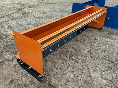 KC QT-SP-10-23-PB 10 ft Snow Pusher, Universal Skid Steer Pull-Back