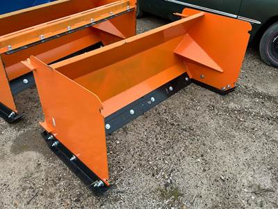 KC QT-SP-6-23 6 Ft Snow Pusher Skid Steer Attachment, Universal Skid Mount