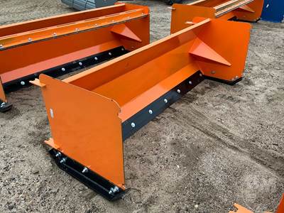 Unused KC QT-SP-8-23 8 Ft Snow Pusher Skid Steer Attachment, Universal Skid Mount