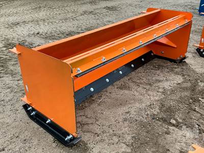 KC QT-SP-8-23 8 Ft Pull-Back Snow Pusher, Universal Skid Steer Mount