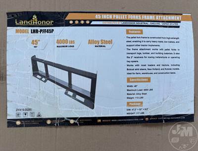LANDHONOR 45 IN. PALLET FORK FRAME Skid Steer Attachment