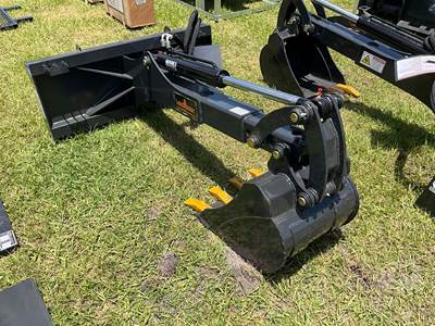 Unused Landhonor BH-12-72D Skid Steer Backhoe Attachment, 18" Bucket, 72" Dig Depth