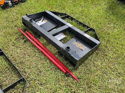 Landhonor BS-12-2500G Bale Spear Skid Steer Attachment, Universal Skid Mount