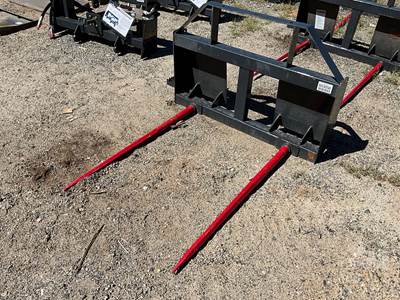 Landhonor BS-12-2500H Bale Spear Skid Steer Attachment, Universal Skid Mount