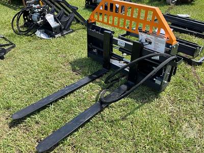 Unused LANDHONOR HPF-11-3000G 48" Skid Steer Forks w/ Hyd Positioner