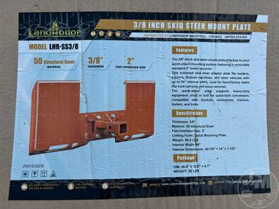 LANDHONOR 3/8 IN. Skid Steer Attachment