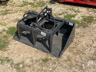 LANDHONOR MGB-72-44W 44" Single Cylinder Grapple Bucket, Mini Skid Steer Mount